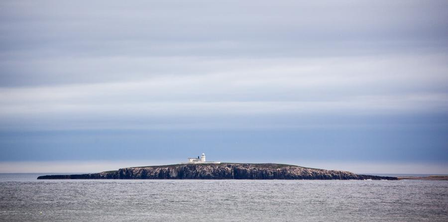 The Farne Islands seen from the Northumberland coast